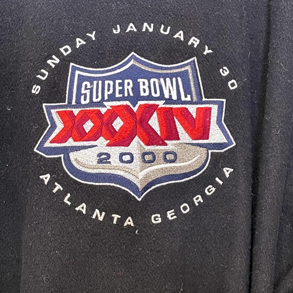 Super Bowl Vintage XXIV 2000 Pro Player NFL Leather Varsity Jacket Men's Large - Picture 7 of 11
